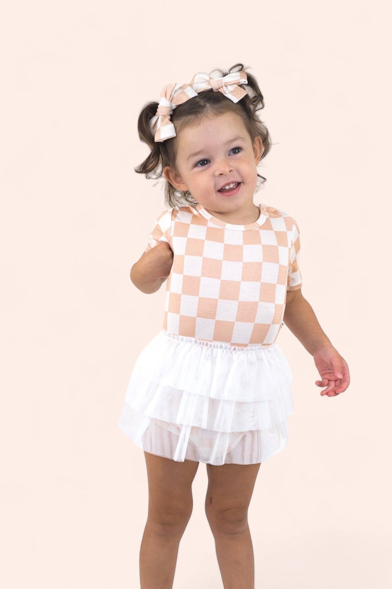 SANDY CHECKERS DREAM TUTU BODYSUIT DRESS