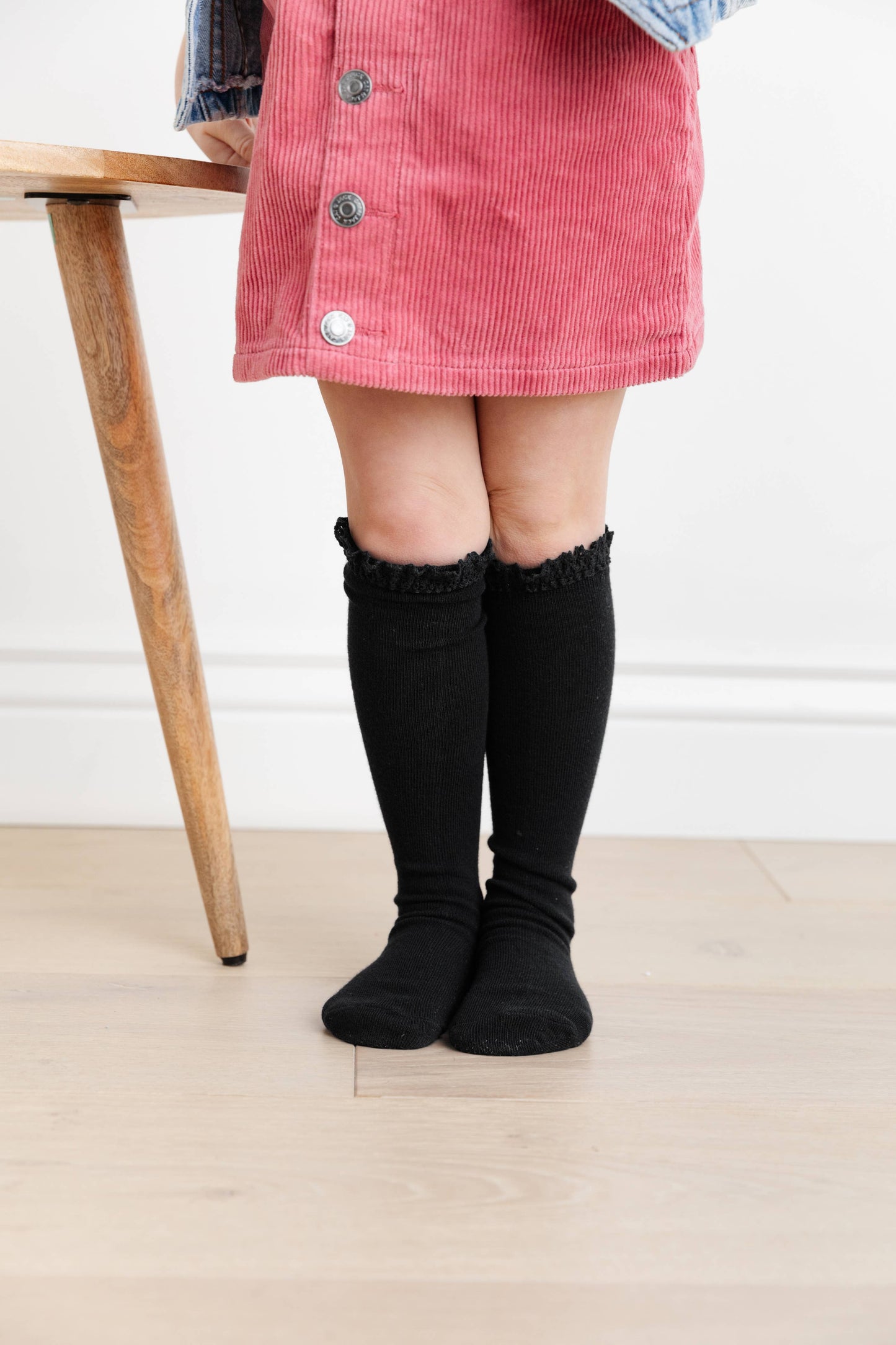 Black Lace Top Knee Highs