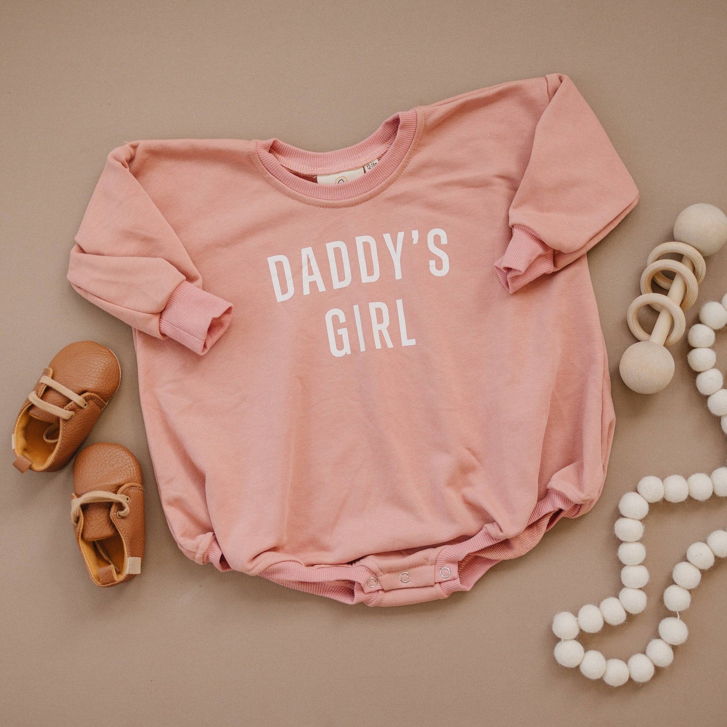 Daddy's Girl Sweatshirt Bubble Romper