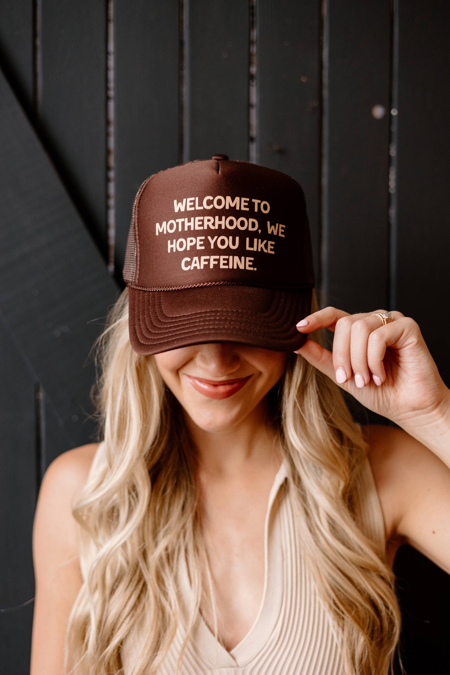 Welcome to motherhood, I hope you like caffeine hat