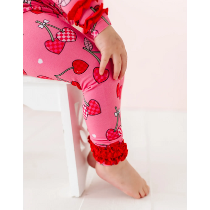 Cherry Ruffle 2 Piece Pajamas