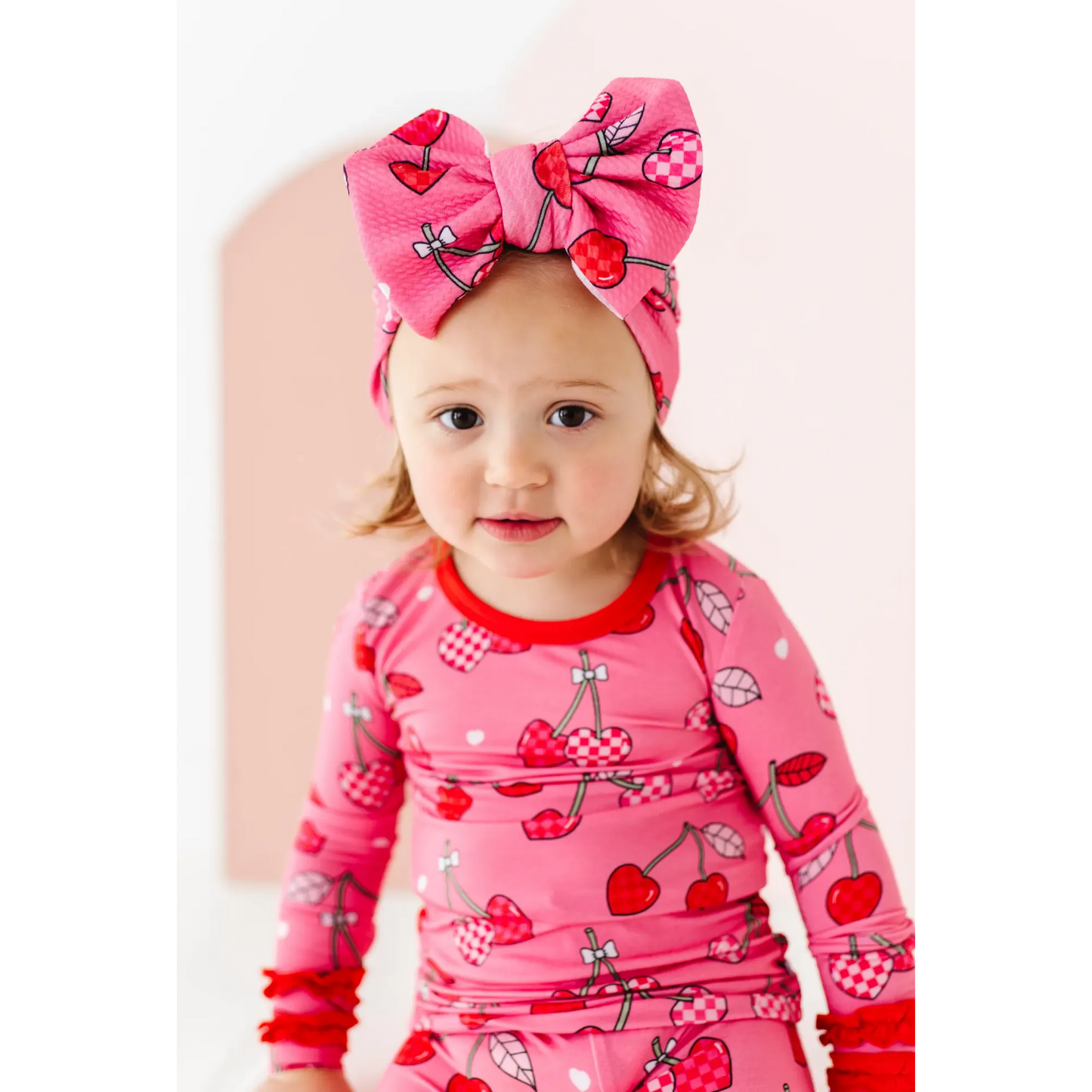 Cherry Ruffle 2 Piece Pajamas