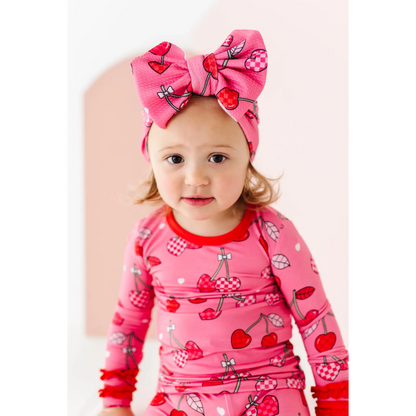 Cherry Ruffle 2 Piece Pajamas