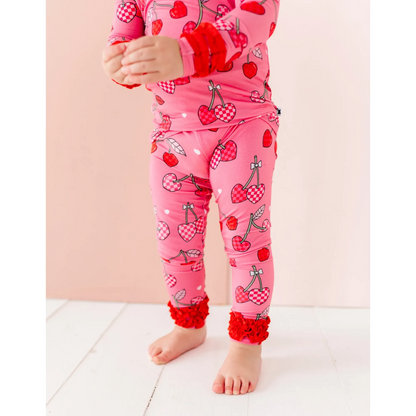 Cherry Ruffle 2 Piece Pajamas