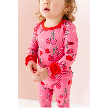 Cherry Ruffle 2 Piece Pajamas